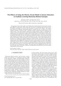 The Effects of Using the Electric Circuit Model in Science