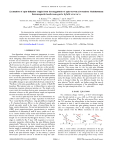 Estimation of spin-diffusion length from the magnitude of spin