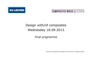 Design with/of composites Wednesday 18.09.2013
