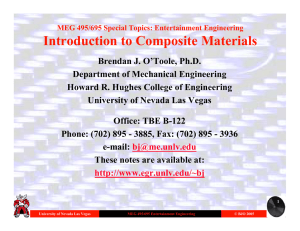 Introduction To Composite Materials - UNLV