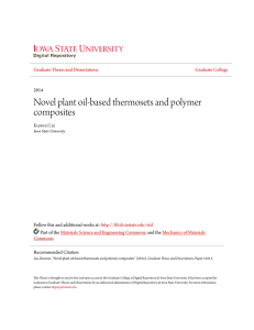 Novel plant oil-based thermosets and polymer composites