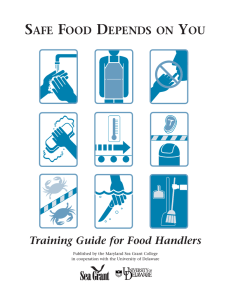 Safe Food Depends on You: Training Guide for Food Handlers