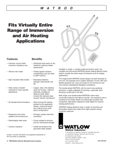 Watlow Watrod Heaters - Southwest Heater and Control
