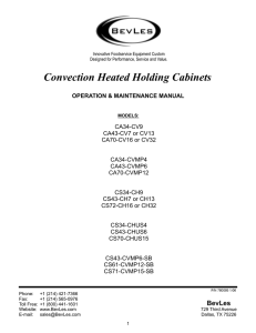 Convection Heated Holding Cabinets