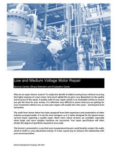 Low and Medium Voltage Motor Repair - EECO