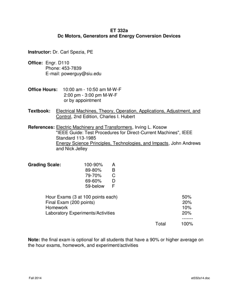 Siu Final Exam Schedule Fall 2022 Complete Course Syllabus - College Of Engineering | Siu