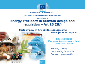 Energy Efficiency in network design and regulation