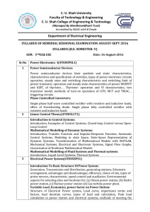 Syllabus-Sessional examination of Electrical department