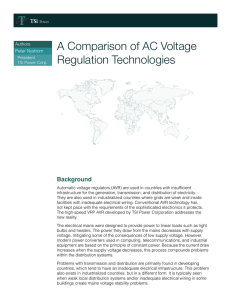 A Comparison of AC Voltage Regulation Technologies