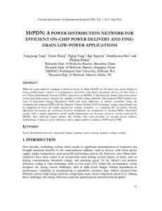 a power distribution network for efficient on-chip