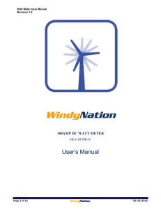 Watt Meter Owners Manual