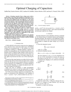 Optimal charging of capacitors