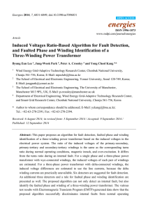 Induced Voltages Ratio-Based Algorithm for Fault Detection, and