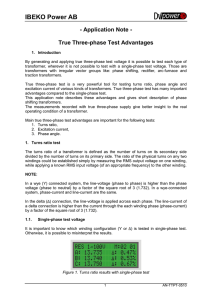 True Three-phase Test Advantages