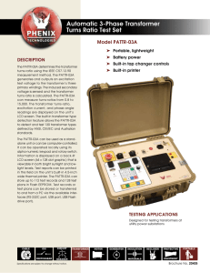 Automatic 3-Phase Transformer Turns Ratio Test set