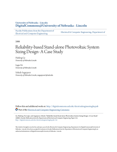 Reliability-based Stand-alone Photovoltaic System Sizing Design