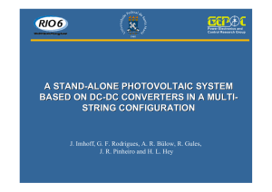 A STAND-ALONE PHOTOVOLTAIC SYSTEM BASED ON DC