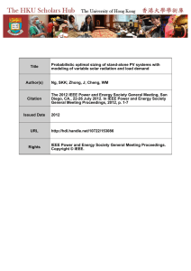 Title Probabilistic optimal sizing of stand