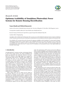 Optimum Availability of Standalone Photovoltaic Power Systems for