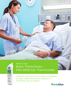 Braun ThermoScan PRO 6000, Brochure