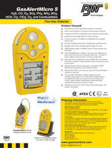 Datasheet BW GasAlertMicro 5 Gas Detector