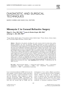 Mitomycin C in Corneal Refractive Surgery