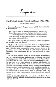 The Federal Music Project in Miami