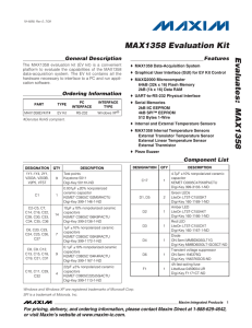 MAX1358 EV kit - Part Number Search