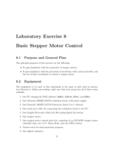 Laboratory Exercise 8 Basic Stepper Motor Control