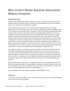 will county model railroad association module standard