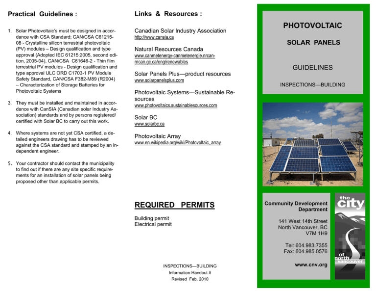 Cnv Photovoltaic Solar Panels Installation