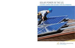 Solar Power in the US - Citizens` Alliance for Responsible Energy