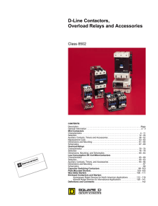 D-Line Contactors, Overload Relays and Accessories