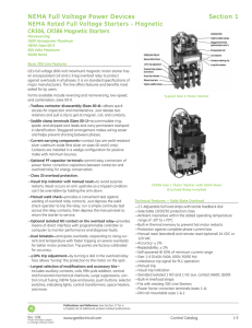 GE Control Catalog - Section 1: NEMA Full Voltage Power Devices