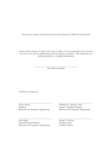 Simulation Based Power Estimation For Digital CMOS Technologies