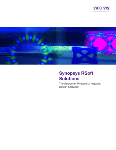 Synopsys RSoft Solutions - Optical Design Software