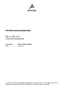 Ferrites and accessories - RM 10, RM 10 LP - Cores and