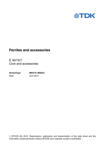 Ferrites and accessories - E 30/15/7