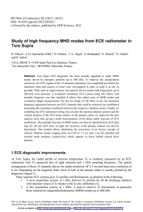 Study of high frequency MHD modes from ECE radiometer in Tore