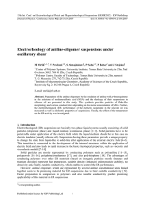 Electrorheology of aniline-oligomer suspensions