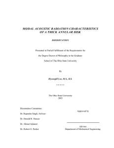 modal acoustic radiation characteristics of a thick annular disk