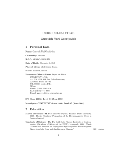 CURRICULUM VITAE - David Publishing