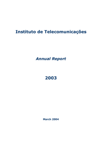 2003 Annual Report - Instituto de Telecomunicações