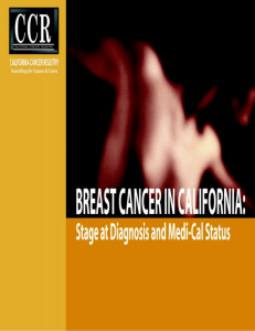 Breast Cancer in California: Stage at Diagnosis and Medi