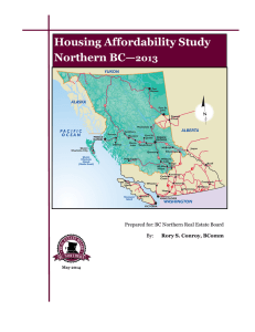 Housing Affordability Study Northern BC—2013