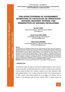 the effectiveness of government incentives to facilitate an innovative