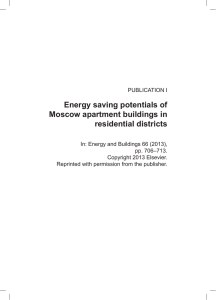 Energy saving potentials of Moscow apartment buildings