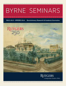 Byrne Seminars - Rutgers University