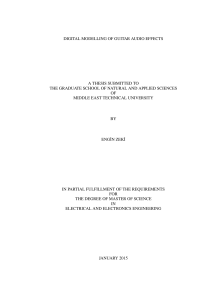 digital modelling of guitar audio effects a thesis submitted to the