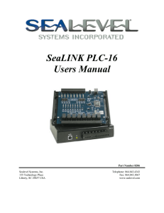 SeaLINK PLC-16 Users Manual